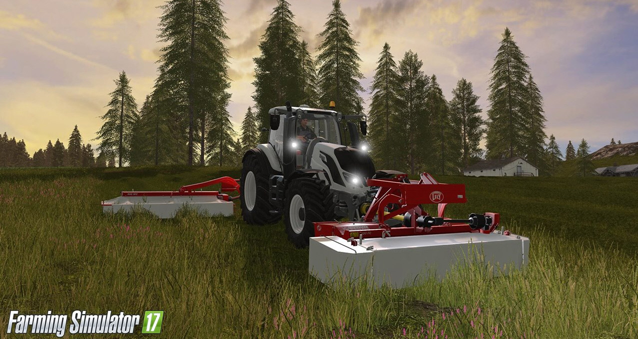 Заготовка сена в игре Farming Simulator 2017