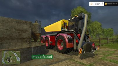 Перевозка жидкого навоза в игре Farming Simulator 2015