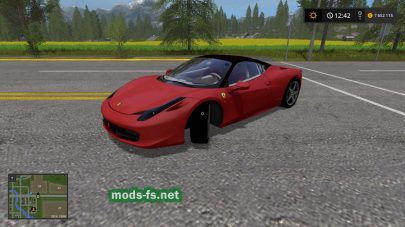 Скриншот мода «Ferrari 458»