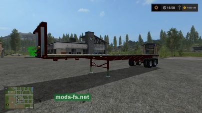 Мод прицепа US Trailer With Tension Belts для FS 2017