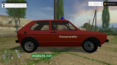 Мод полицейского Volkswagen Golf I GTI для игры Farming Simulator 2015