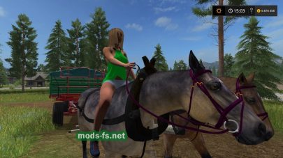 Farming Simulator 2017: мод Hard Working Horses