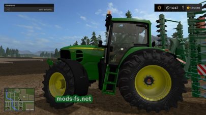 Трактор John Deere 7430 для Farming Simulator 2017