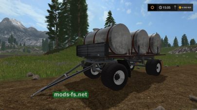 Мод прицепа с бочками Farming Simulator 2017