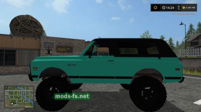 Мод автомобиля Mint Green Chevy K5 Blazer для FS 2017