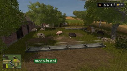 Свиньи на карте в игре Farming Simulator 2017