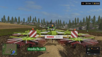 Мод граблей Claas Liner 4000 для FS 17