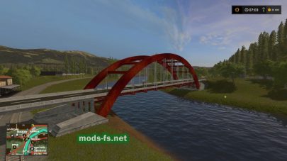 Мост через реку в игре FS 17