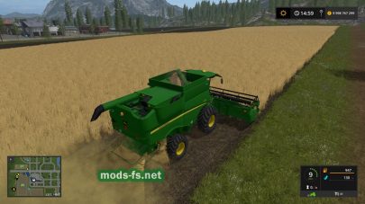 John Deere 625R: уборка поля в игре FS 17