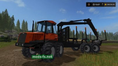 Трактор Valmet 840 с манипулятором