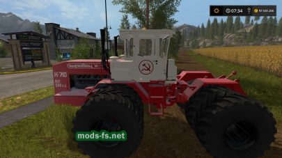 Скриншот трактора Кировец K710 в игре Farming Simulator 2017