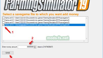Программа для добавления денег в игру FS 19