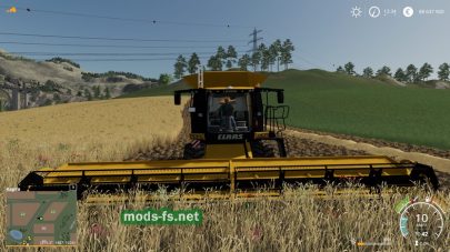 Уборка урожая в игре FS 2019 с помощью Claas Lexion 760