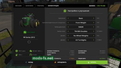 «John Deere 9R» mods