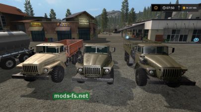 Мод пак техники Ural Truck Set Plus Trailers