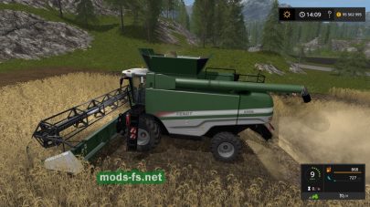 Комбайн Fendt 9460 R в игре FS 2017