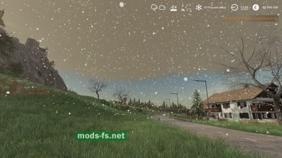 Снег в Farming Simulator 2019 от мода «RM Seasons»