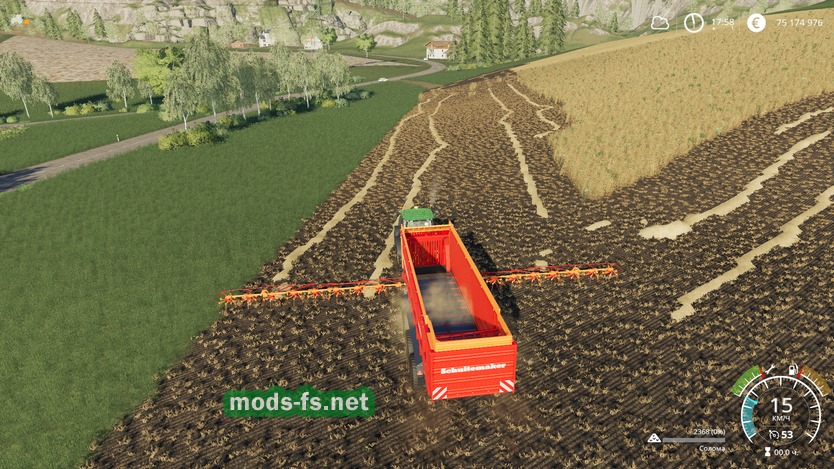 Прицеп Rapide 8400 Windrower And Loading Wagon для Фарминг Симулятор 2019 Mods 5741