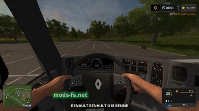 Renault D18 Benne для Farming Simulator 2017