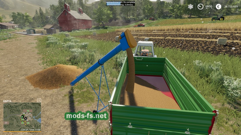 Мод на погрузочный шнек Grain Auger для Farming Simulator 2019 Mods 2357