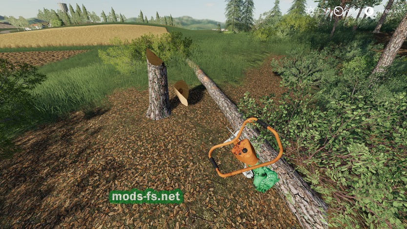 Игру где пилить деревья. Fs19 бензопила. Бензопила для ФС 19. FS 19 Chainsaw. Мод на бензопилу fs19.