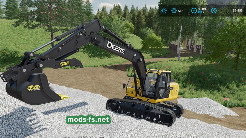 Мод на экскаватор John Deere 180g для Farming Simulator 22 Mods 4865