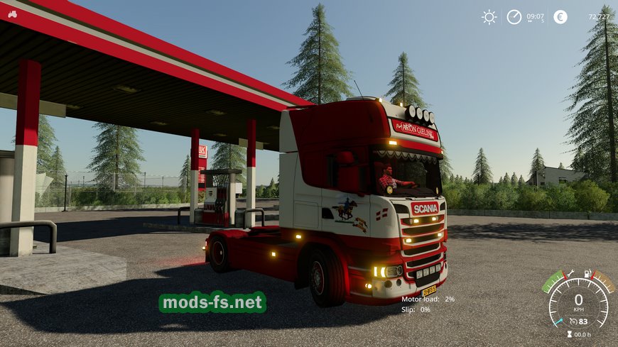 Мод на тягач Scania R Series Topline 4×2 Aron Gielink V 1000 для Фермер Симулятор 19 Mods 2491