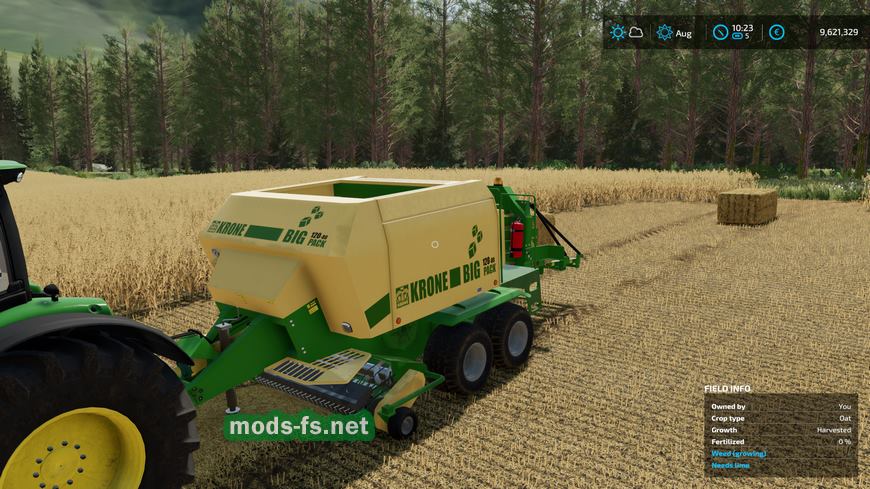 Мод на пресс подборщик Krone Bigpack 120 80 Twinaddon V 1000 для Farming Simulator 22 Mods 5646