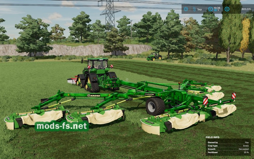 Мод на косилку Krone Easycut Special бета V 1000 для Farming Simulator 22 Mods 0577