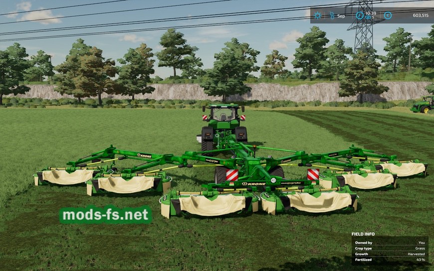 Мод на косилку Krone Easycut Special бета V 1000 для Farming Simulator 22 Mods 9252